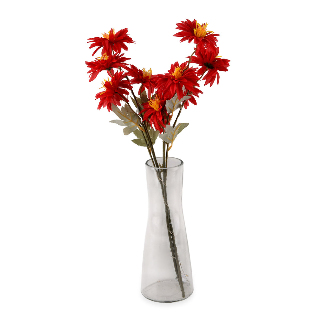 Set of 2 Faux Flower Branches with LED Lights (50cm) - Red & Green_8477105