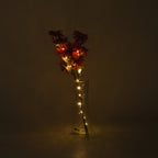 Set of 2 Faux Flower Branches with LED Lights (50cm) - Red & Green_8477105_1