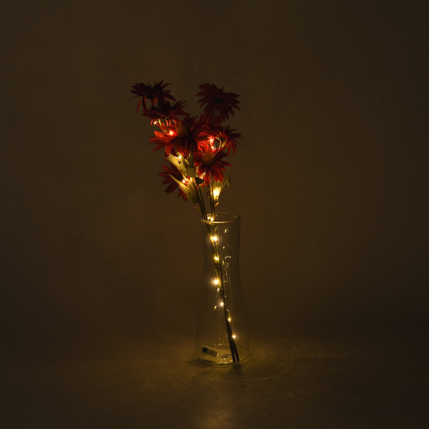 Set of 2 Faux Flower Branches with LED Lights (50cm) - Red &amp; Green V32520365 2