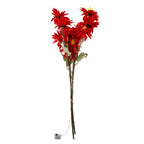 Set of 2 Faux Flower Branches with LED Lights (50cm) - Red & Green_8477105_2
