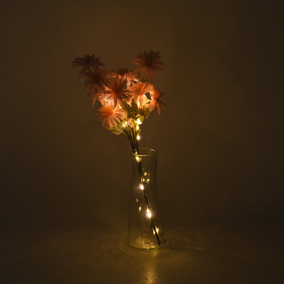 Set of 2 Faux Flower Branches with LED Lights (50cm) - Pink &amp; Green V32521425 2
