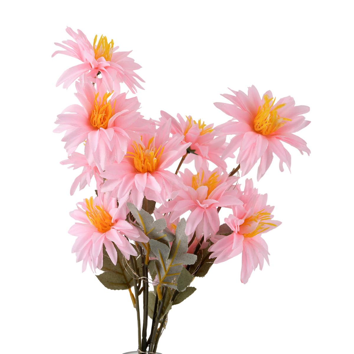 Set of 2 Faux Flower Branches with LED Lights (50cm) - Pink &amp; Green V32521425 4