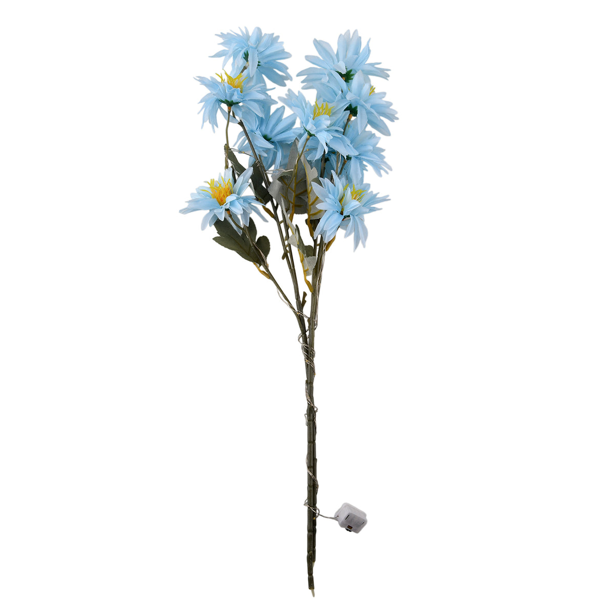 Set of 2 Faux Flower Branches with LED Lights (50cm) - Blue &amp; Green V32521786 3