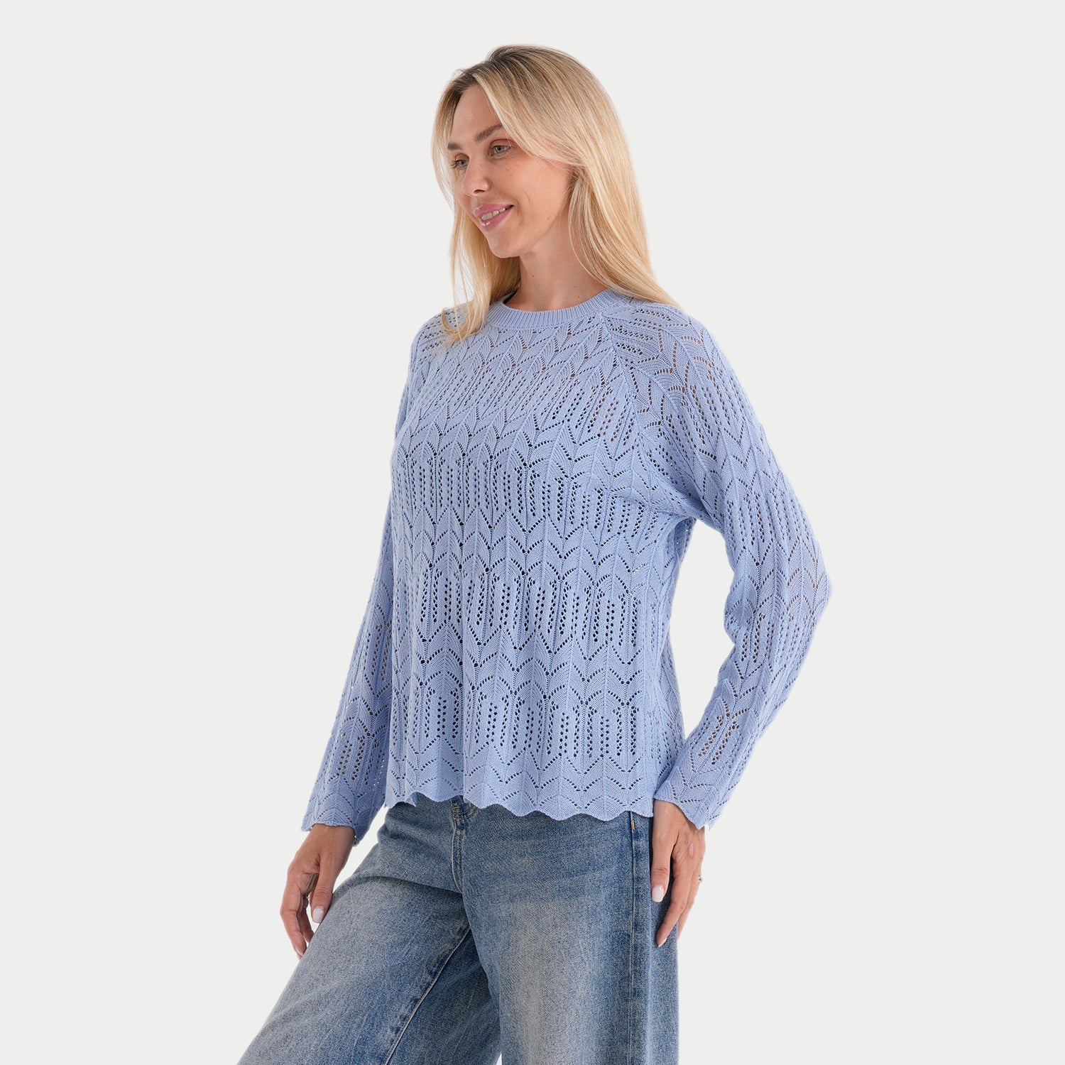 La Marey Lightweight Crew Neck Jumper (Size S, 8-10) - Sky Blue 8477130 3