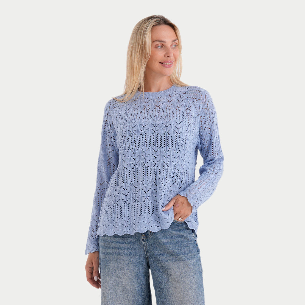 La Marey Lightweight Crew Neck Jumper (Size XL, 20-22) - Sky Blue_8477130_3