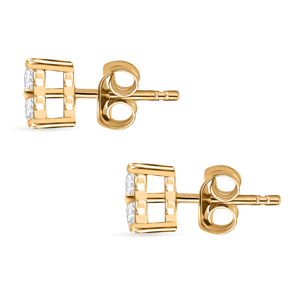 Luxuriant - Lab Grown Diamond (SI/G-H) Push Post Earring in 18K Vermeil Yellow Gold Plated Sterling Silver 0.25 Ct._8477173_3