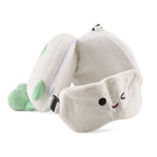 2 in 1 Kawaii Winking Round Character Cushion with Eye Shade & Adjustable Straps (20x20cm) - Green & White_8477240_1