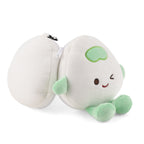 2 in 1 Kawaii Winking Round Character Cushion with Eye Shade & Adjustable Straps (20x20cm) - Green & White_8477240_2