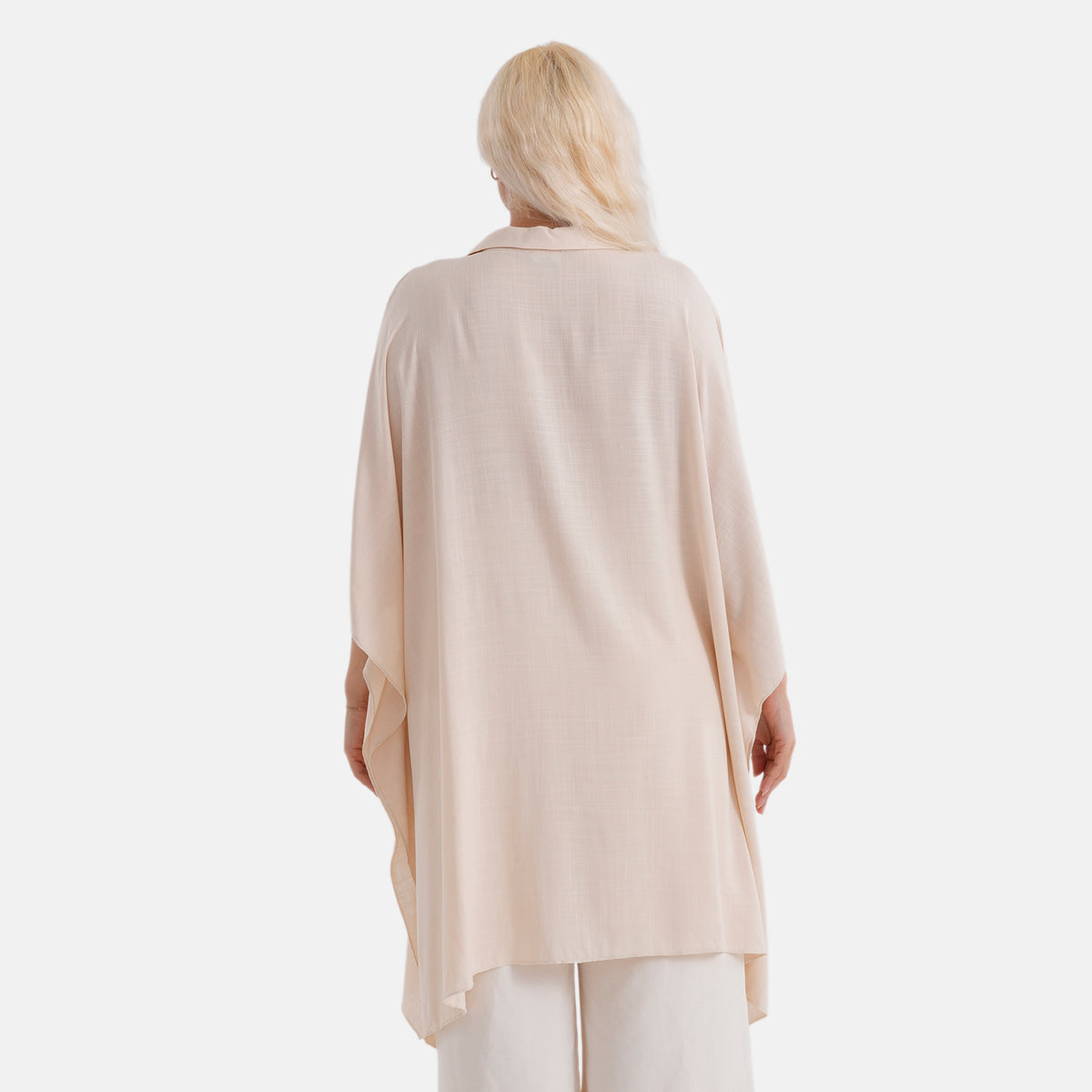 La Marey Kaftan-Style Longline Shirt (One Size) - Cream V32607185 3