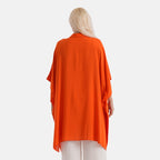 La Marey Kaftan-Style Longline Shirt (One Size) - Orange_8477476_2