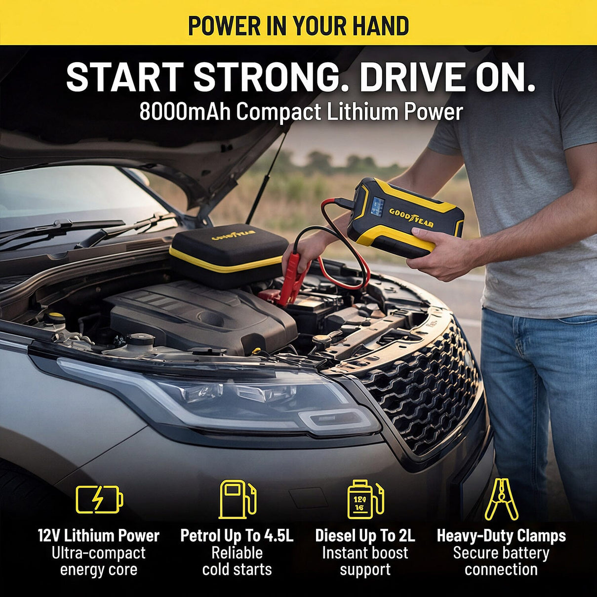 Goodyear 12V Lithium Jump Starter (8000 mAh) 8477484 1