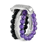 EverTrue - African Amethyst & Black Spinel Stackable Ring 12.50 Ct._8477762_3