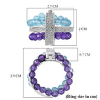 EverTrue - Skyblue Topaz & African Amethyst Stackable Ring 11.00 Ct._8477826_5