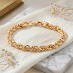 Rope  Bracelet (Size - 8) in Yellow Gold Tone_8477843_2