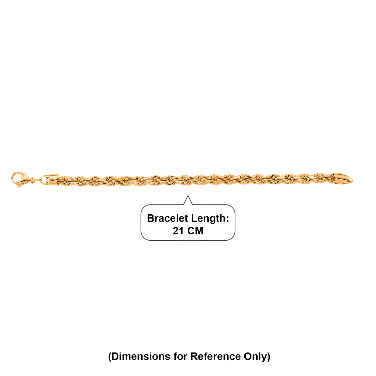 Rope Bracelet (Size - 8) in Yellow Gold Tone V32733452 5