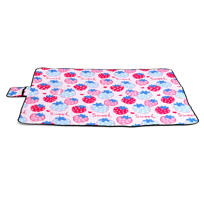 Extra Large Cotton Padded Picnic Blanket Waterproof, (2 x 2m) - Sweet 8477845 1