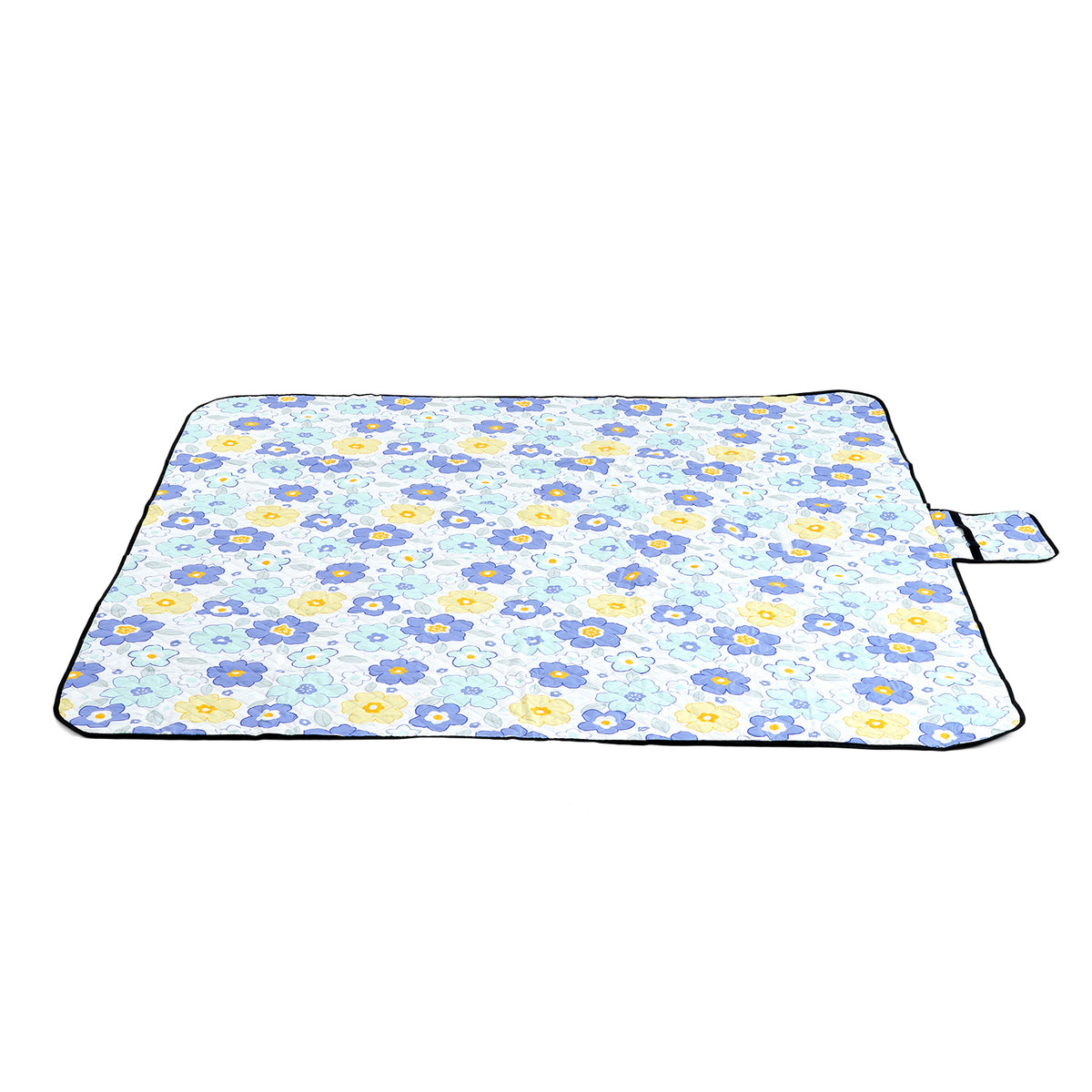 Extra Large Cotton Padded Picnic Blanket Waterproof, (2 x 2m) - Flower 8477846 0