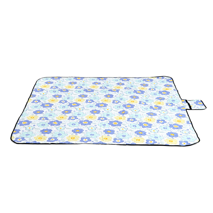 Extra Large Cotton Padded Picnic Blanket Waterproof, (2 x 2m) - Flower 8477846 1