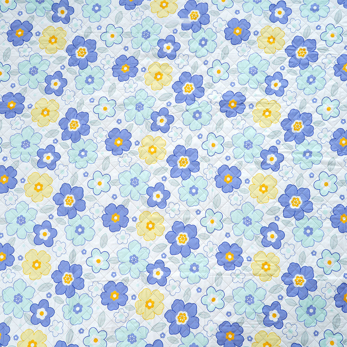 Extra Large Cotton Padded Picnic Blanket Waterproof, (2 x 2m) - Flower 8477846 2
