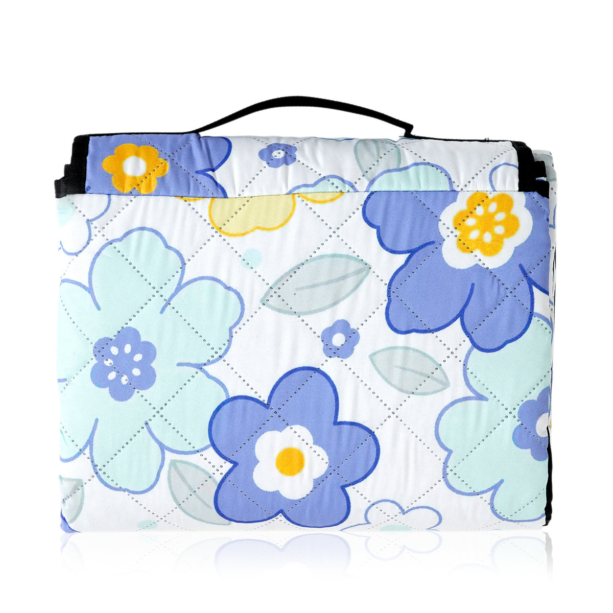 Extra Large Cotton Padded Picnic Blanket Waterproof, (2 x 2m) - Flower 8477846 2