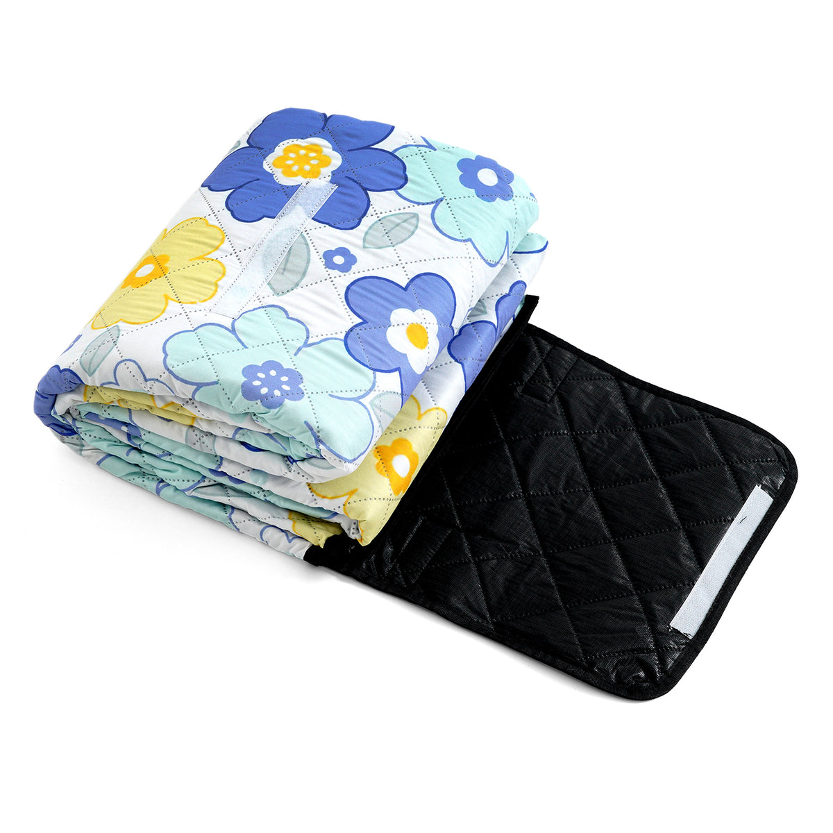 Extra Large Cotton Padded Picnic Blanket Waterproof, (2 x 2m) - Flower 8477846 4