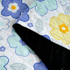 Extra Large Cotton Padded Picnic Blanket Waterproof, (2 x 2m) - Flower_8477846_7