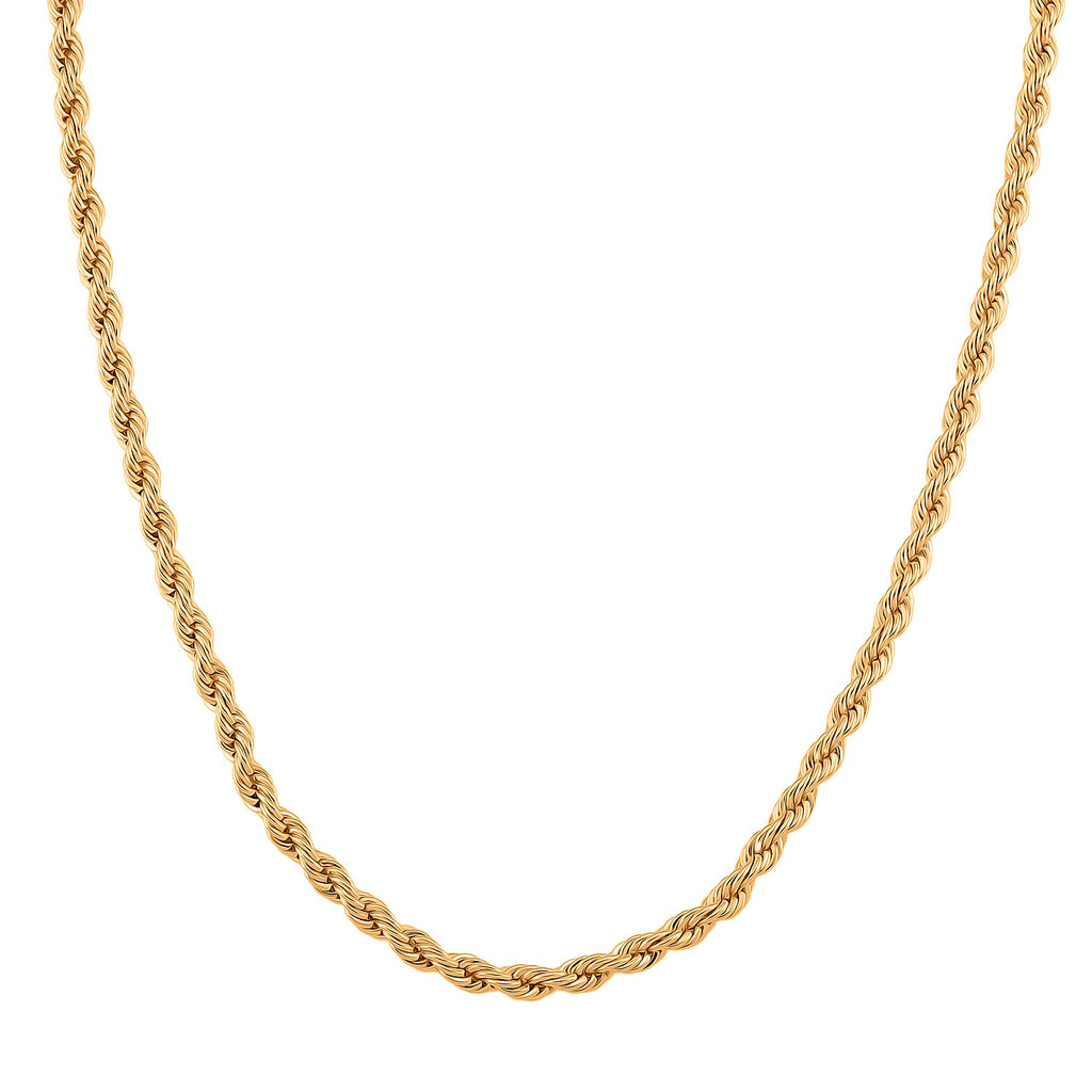 Close Out Deal- Chunky Rope  Necklace (Size - 30) in Yellow Gold Tone_8477848