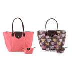 Nylon Patterned Tote Bag (Size 42x26x16 cm) - Pink_8477914
