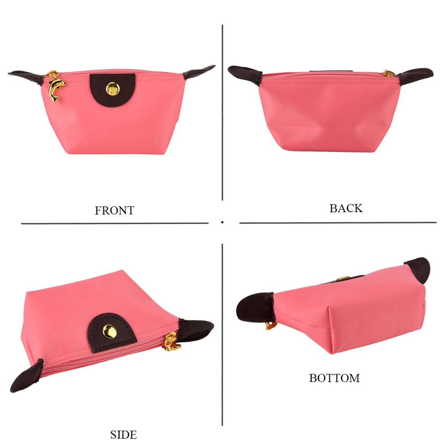 Nylon Patterned Tote Bag (Size 42x26x16 cm) - Pink V32521964 3