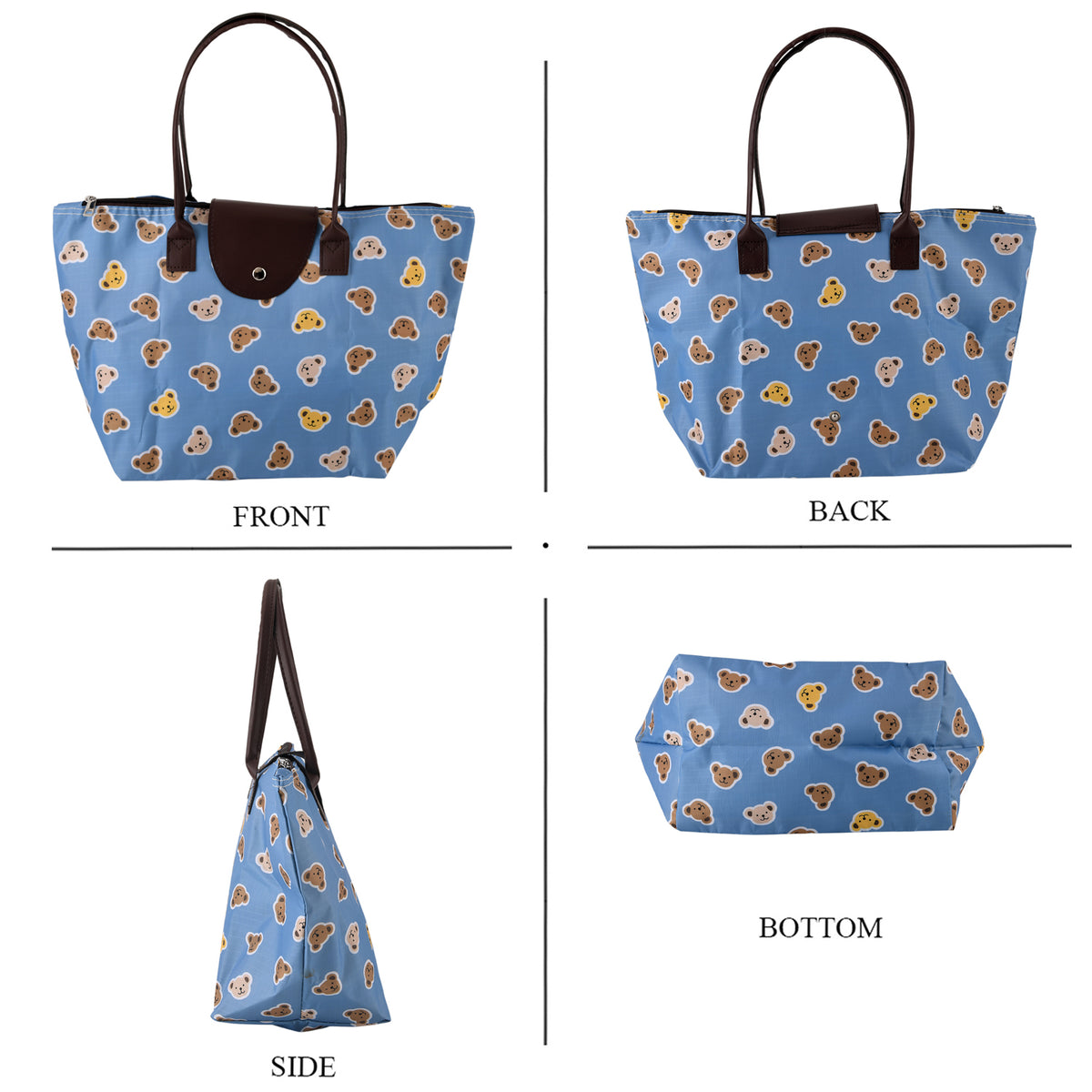Nylon Patterned Tote Bag (Size 42x26x16 cm) - Yellow V32581878 4