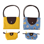 Nylon Patterned Tote Bag (Size 42x26x16 cm) - Yellow_8477915_8