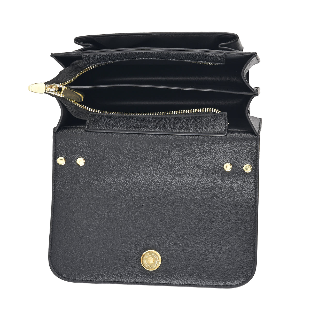 Designer Inspired-La Marey Floral Applique Sling Crossbody Bag with Chain Strap - Black V32514187 6