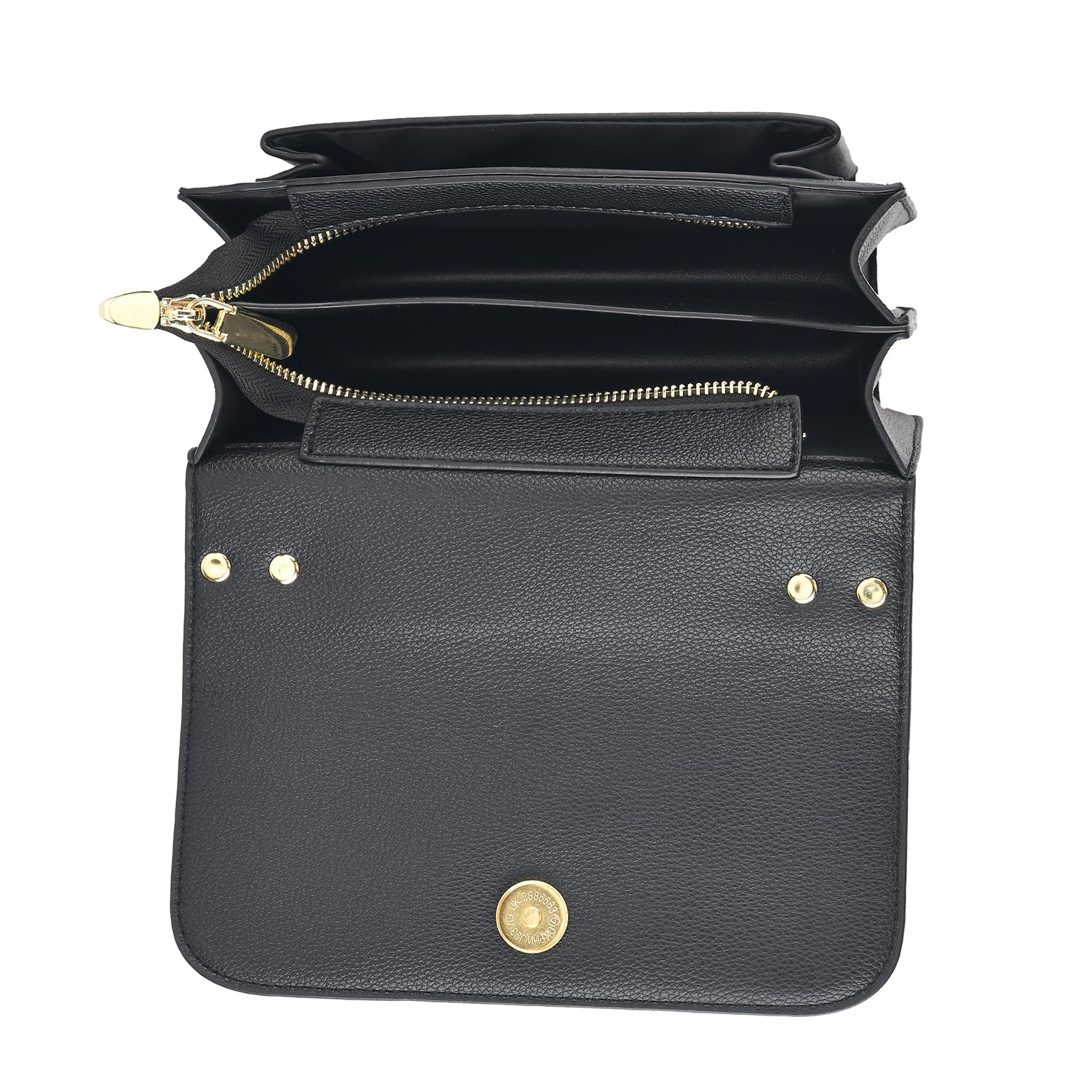 Designer Inspired-La Marey Floral Applique Sling Crossbody Bag with Chain Strap - Black V32514187 6