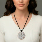 Natural White Jade Adjustable Carved Fish Necklace (Size - 28) 270.00 Ct._8478295_1