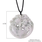 Natural White Jade Adjustable Carved Fish Necklace (Size - 28) 270.00 Ct._8478295_6