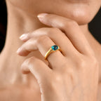 D'Joy Capri Blue Triplet Quartz Solitaire Ring in Yellow Gold Plated  Sterling Silver 1.53 Ct._8478490_1