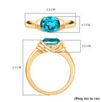 D'Joy Capri Blue Triplet Quartz Solitaire Ring in Yellow Gold Plated  Sterling Silver 1.53 Ct._8478490_5