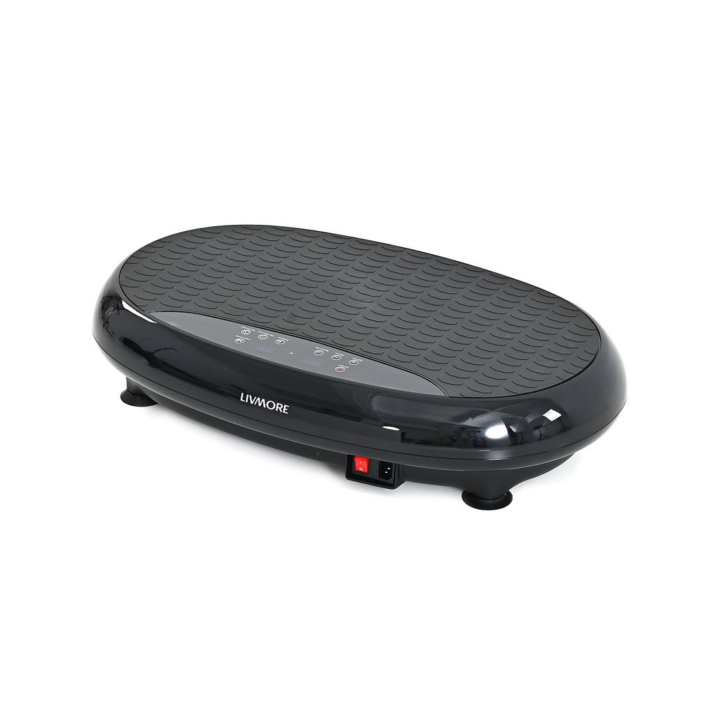 Livmore 3D Vibration Plate Black - Whole Body Shaker Exercise Machine Motor 150W, Power Plate 1-999 Speed Gear Adjustments Bluetooth Music Speaker_8478587