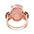 D'Joy Natural Kunzite & Orissa Rose Garnet Trilogy Ring in Rose Gold Plated Sterling Silver 13.50 Ct._8478735_4