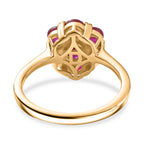 D'Joy African Ruby Floral Ring in 18K Vermeil Yellow Gold Plated Sterling Silver 2.08 Ct._8478758_4