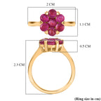 D'Joy African Ruby Floral Ring in 18K Vermeil Yellow Gold Plated Sterling Silver 2.08 Ct._8478758_5