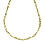 Handmade- Yellow Gold Plated Sterling Silver Spiga Necklace (Size - 20) with Lobster Clasp, Silver Wt. 12.12 Gms_8478762