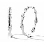 Lucy Q - Lab Grown Diamond Hoop Earring in Rhodium Overlay Sterling Silver 0.40 Ct._8479065