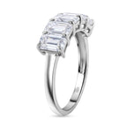 D'Joy - Moissanite Half Eternity Band Ring in Rhodium Overlay Sterling Silver 2.96 Ct._8479137_3