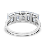 D'Joy - Moissanite Half Eternity Band Ring in Rhodium Overlay Sterling Silver 2.96 Ct._8479137_4