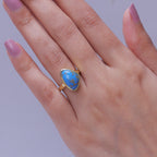 EverTrue - Blue Turquoise Ring in Yellow Gold Tone 5.90 Ct._8479475_1