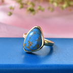 EverTrue - Blue Turquoise Ring in Yellow Gold Tone 5.90 Ct._8479475_2