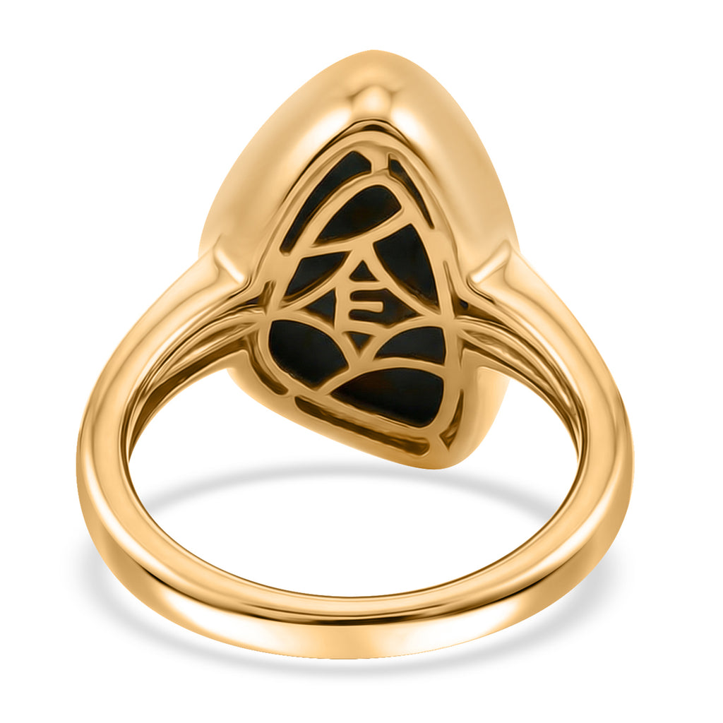 EverTrue - Blue Turquoise Ring in Yellow Gold Tone 5.90 Ct._8479475_4