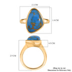 EverTrue - Blue Turquoise Ring in Yellow Gold Tone 5.90 Ct._8479475_5