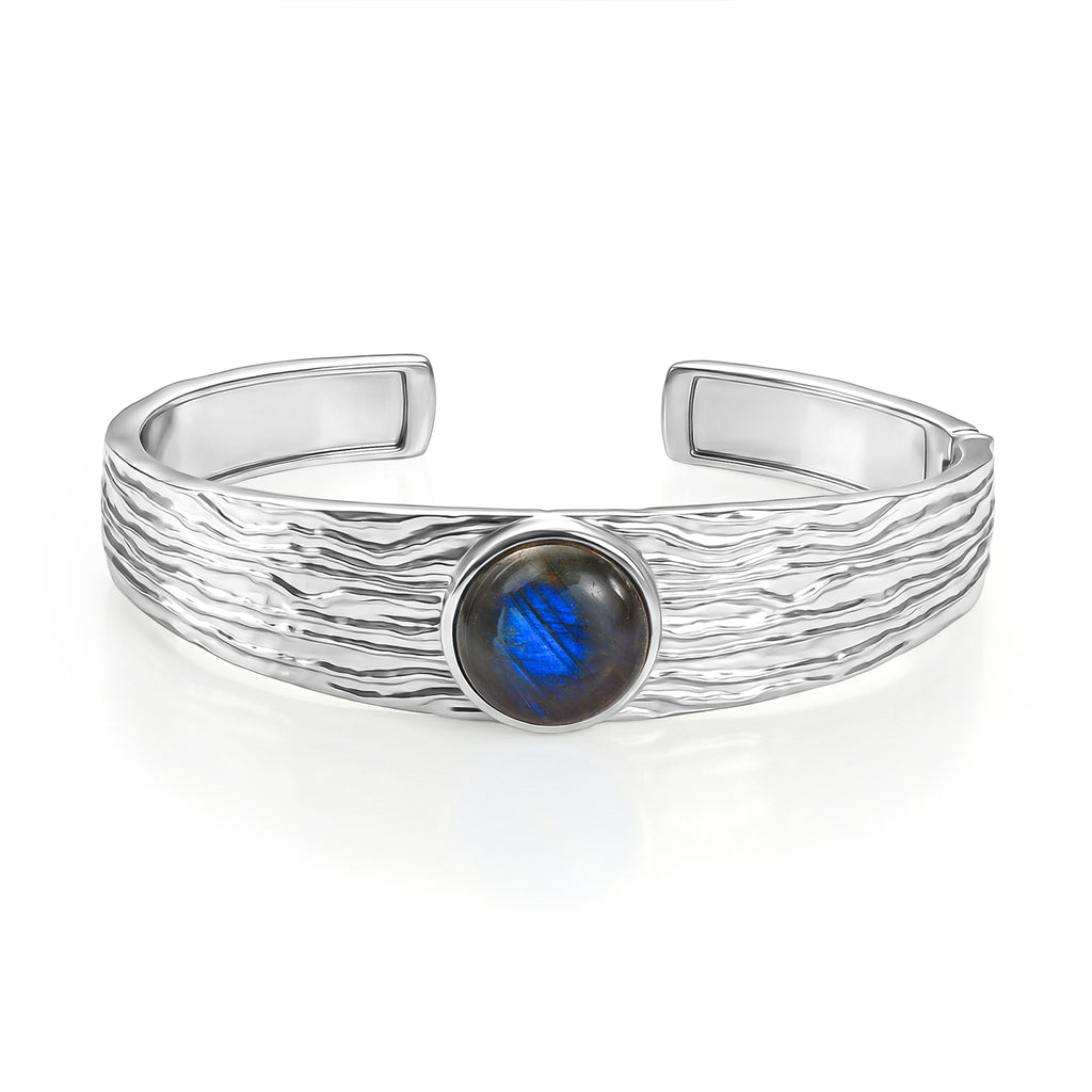EverTrue Labradorite Cuff Bangle (Size - 7.5) 11.66 Ct._8479493